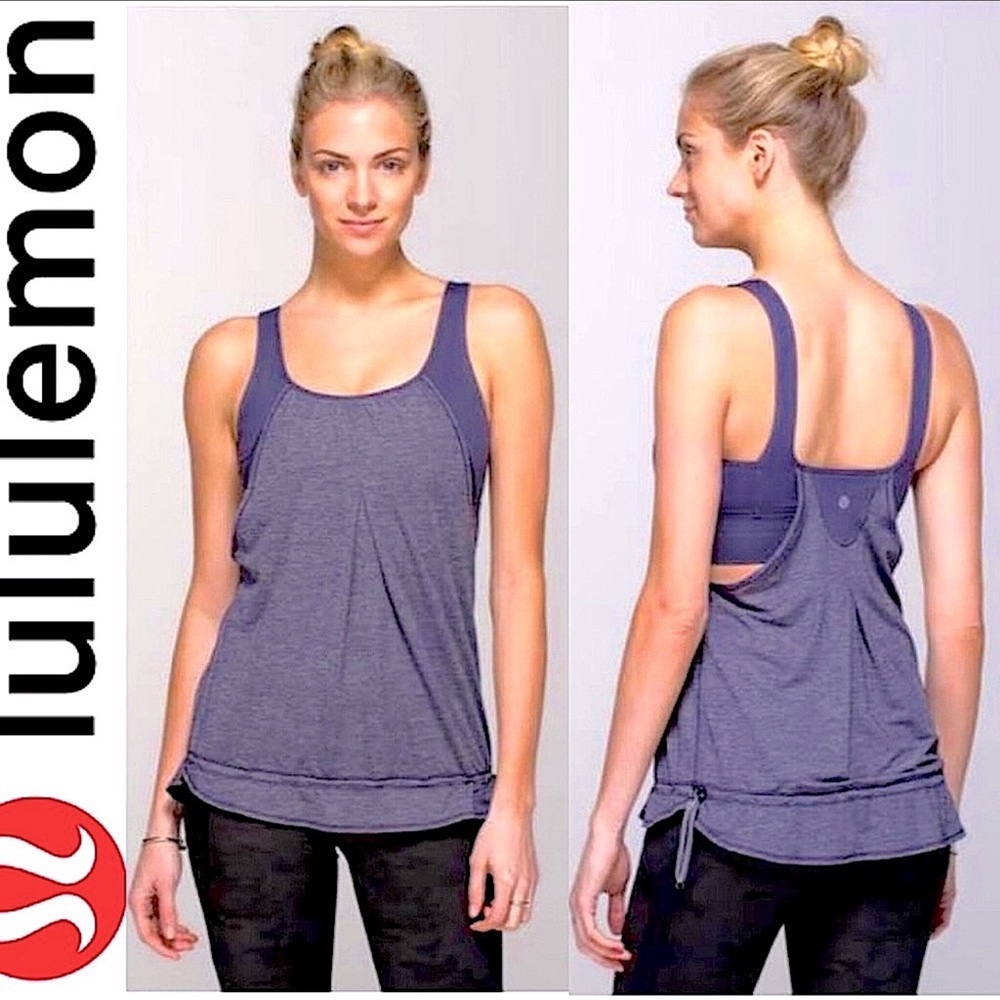 Lululemon Rest Less Built In Bra Drawstring Tank 6 - image 1
